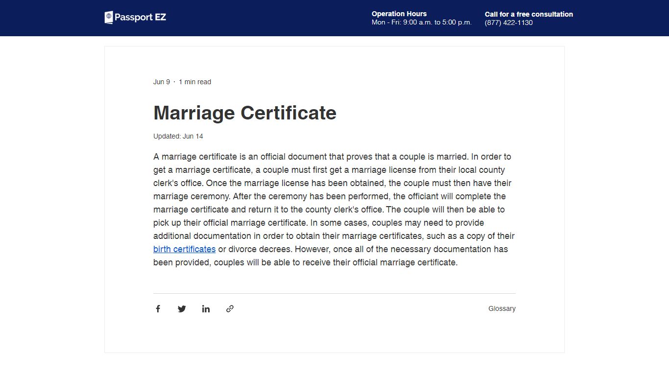 What is a Marriage Certificate? | Passport EZ